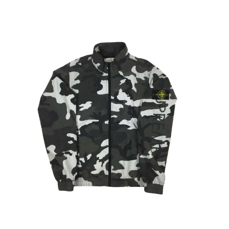 2016 Supreme x Stone Island Snow Camo Nylon Track Top