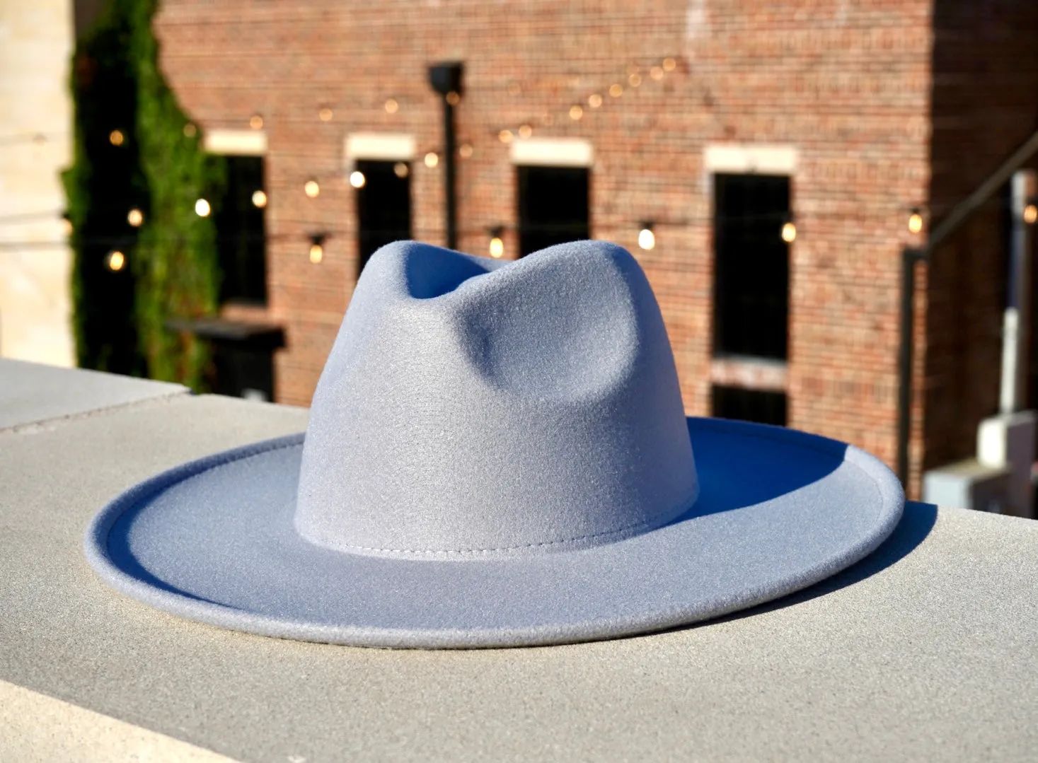 Atlanta Wide Brim Fedora - Gray