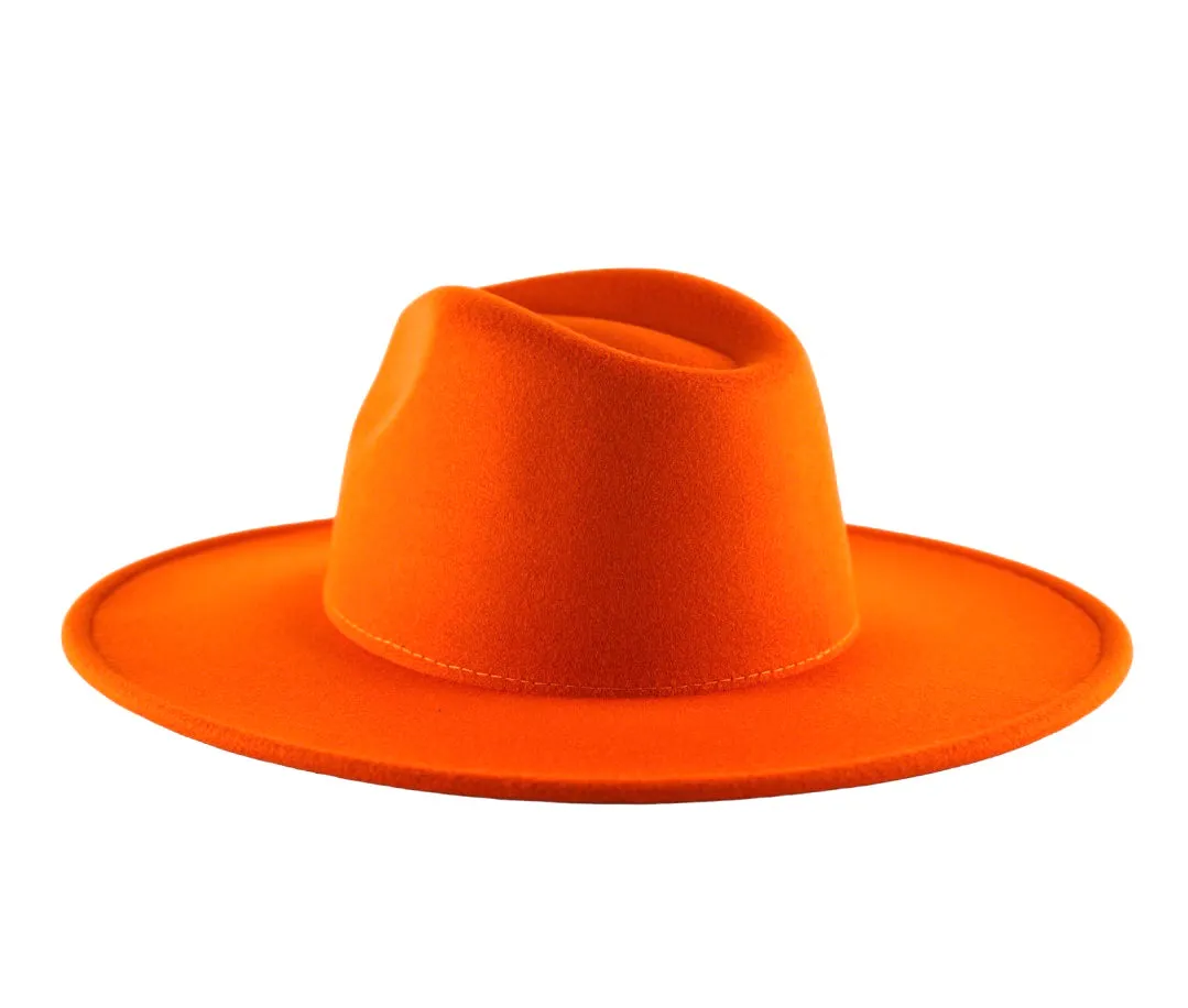 Atlanta Wide Brim Fedora - Orange