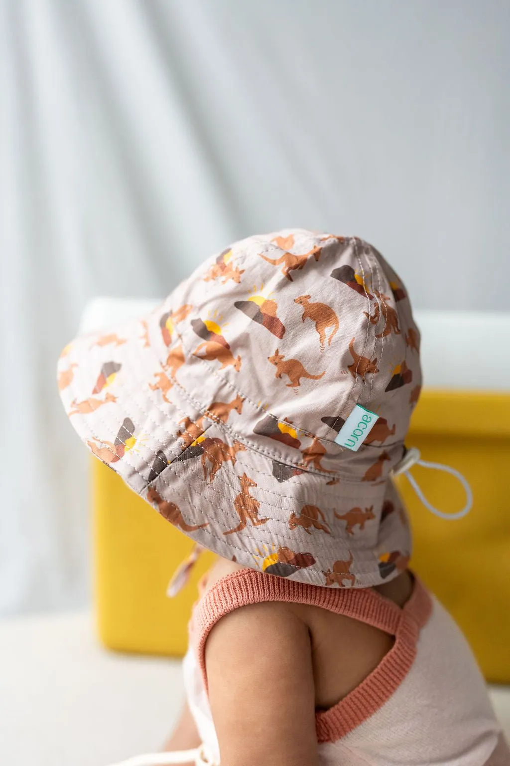 Aussie Sunset Wide Brim Infant Hat