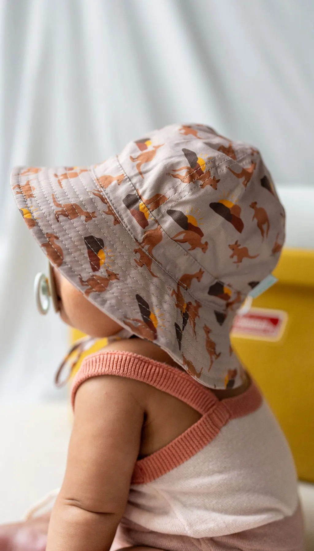 Aussie Sunset Wide Brim Infant Hat