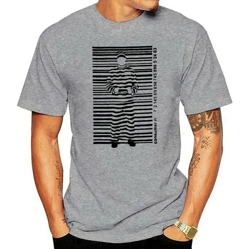 Banksy Prisoner Barcode Guys Stencil T-Shirt Indie create A Men Tee  Fashion Homme Clothing For mens designer clothes Outfits