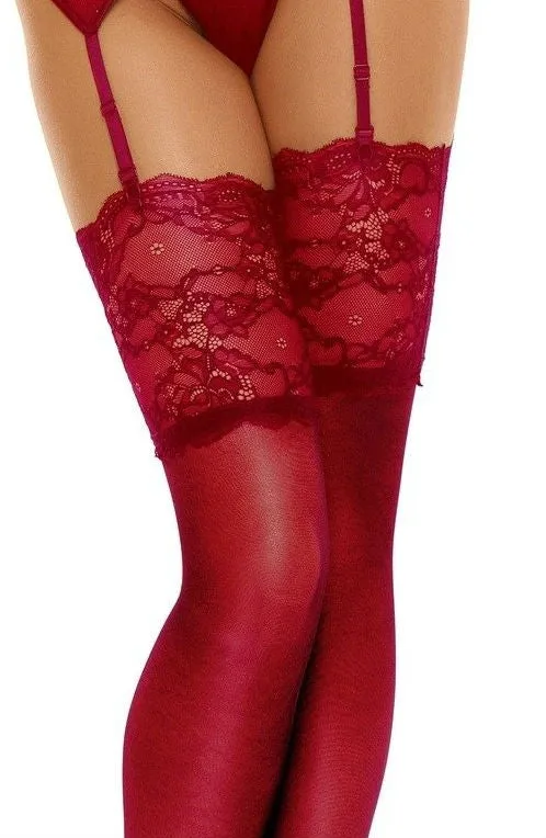 Beauty Night Romance Deep Lace Top Stockings