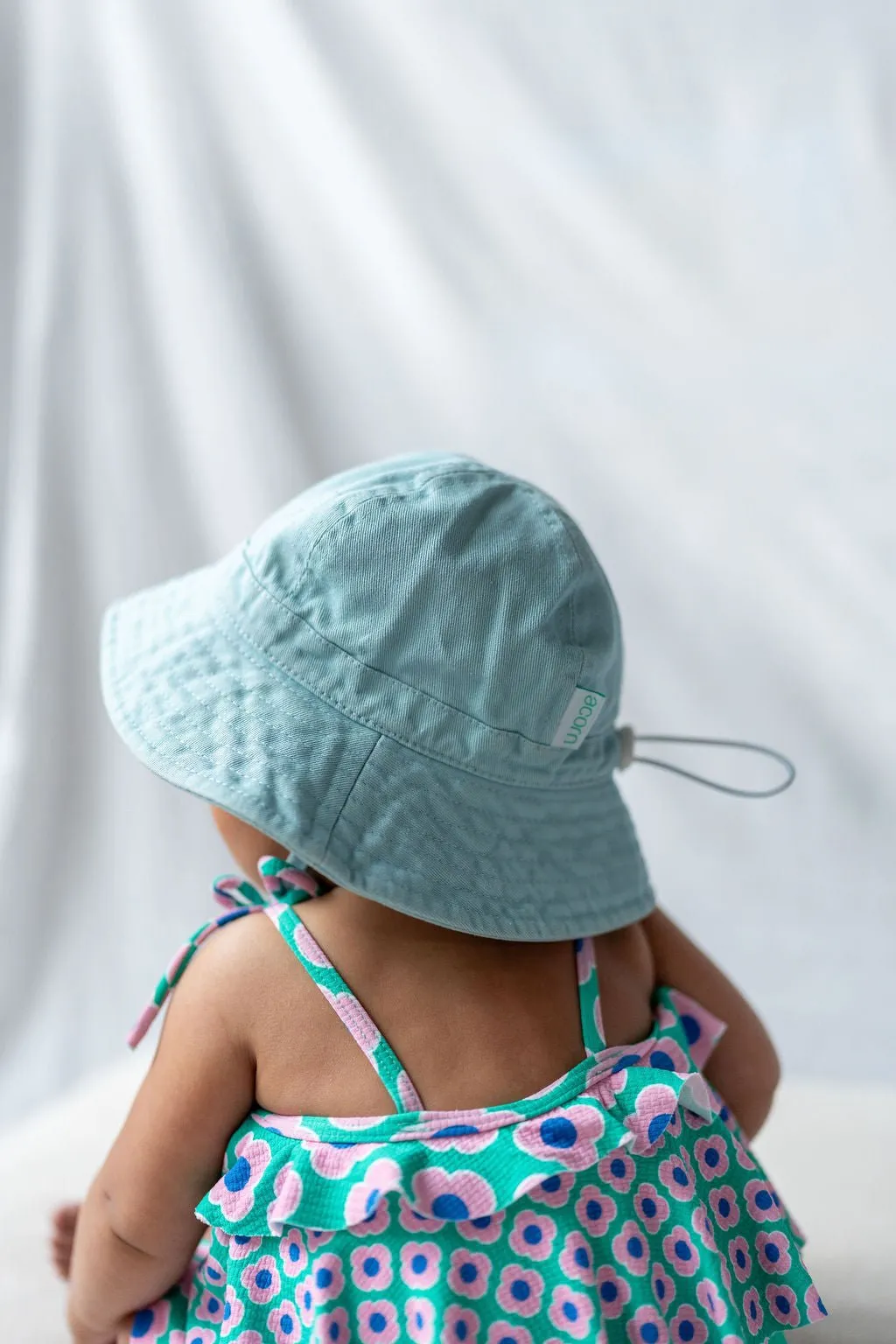 Blue Wide Brim Infant Hat