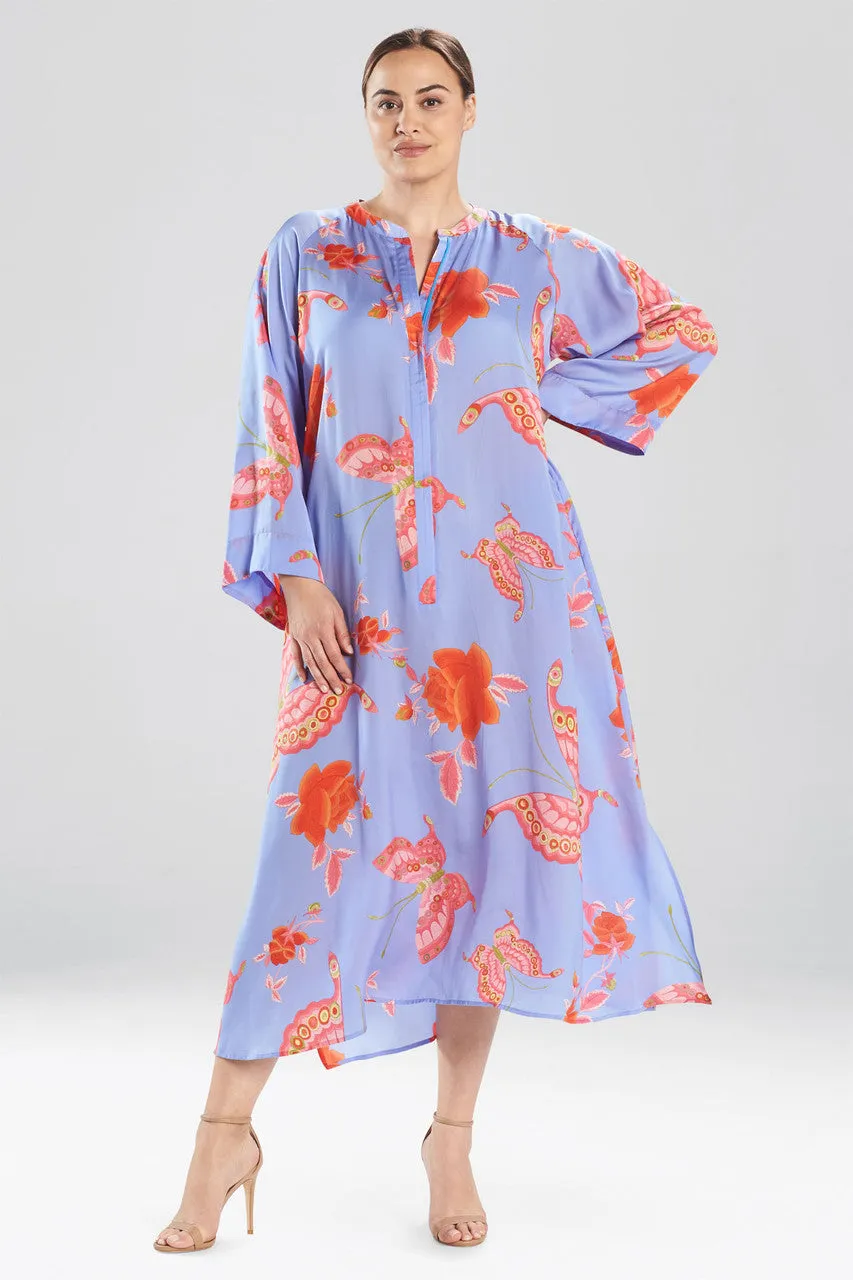 Butterfly Garden Zip Caftan