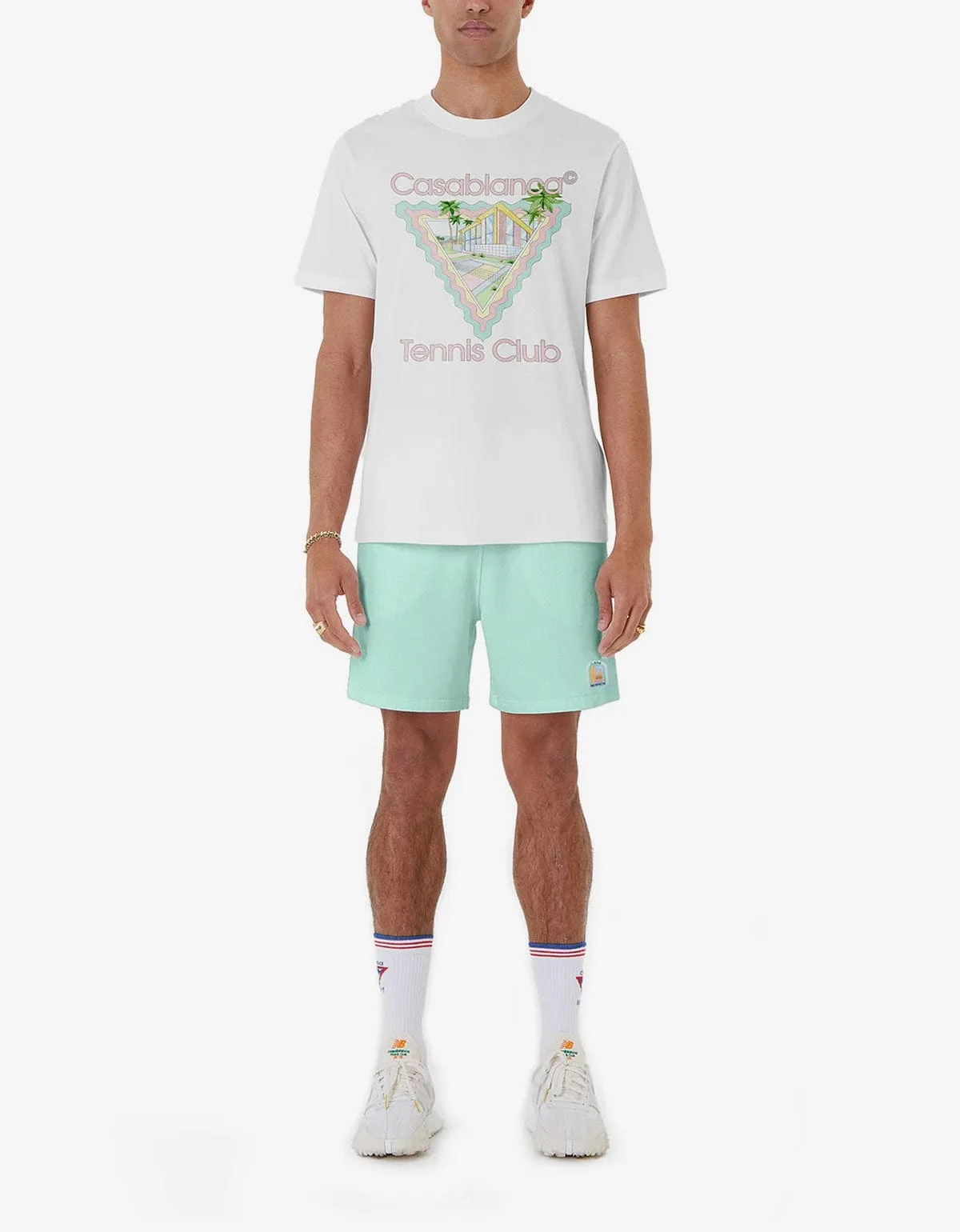 Casablanca Green L'Arc Coloré Sweatshort