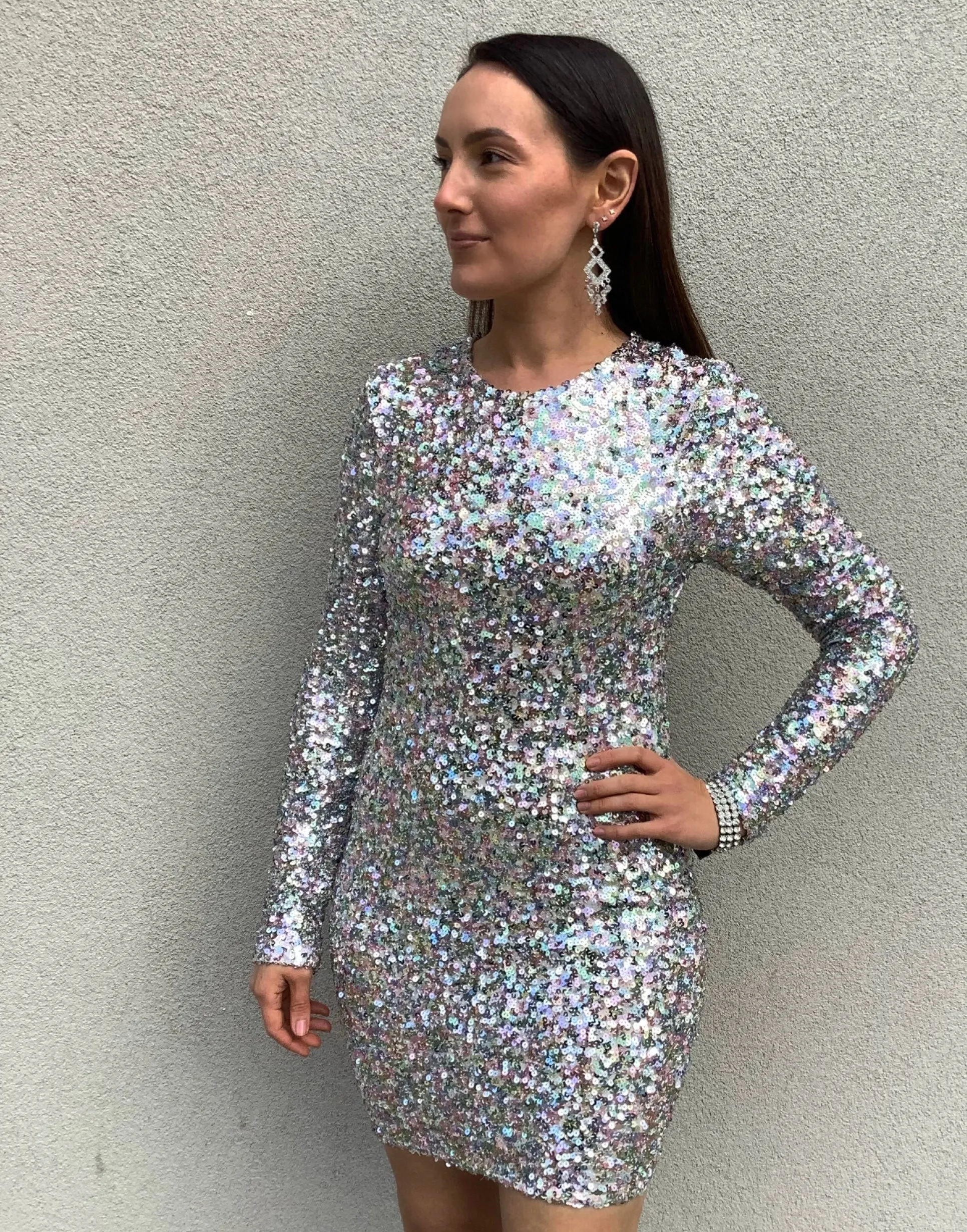 Cotton Candy Sequin Dress