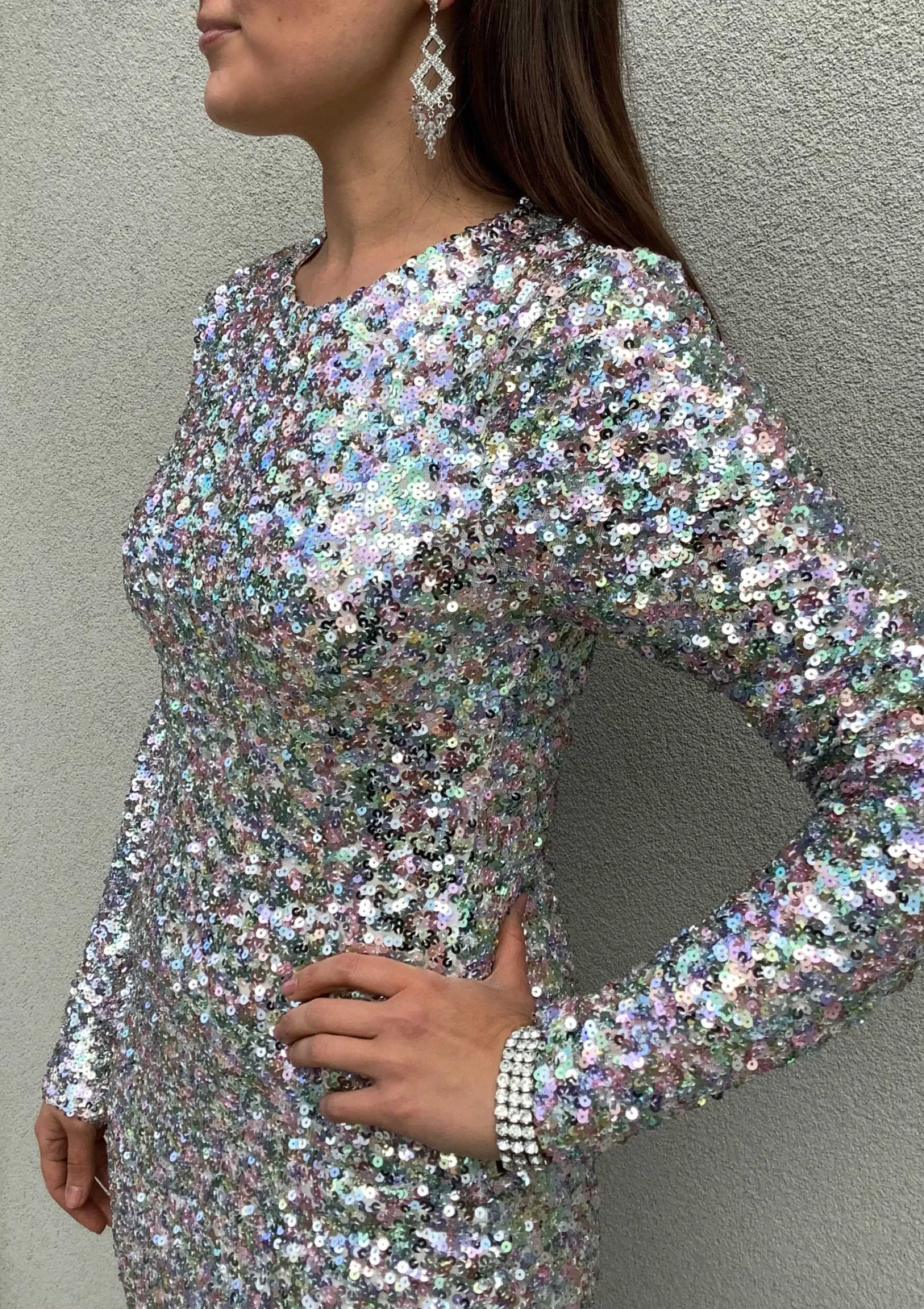 Cotton Candy Sequin Dress