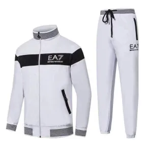 Crested Design White and Black Tracksuits