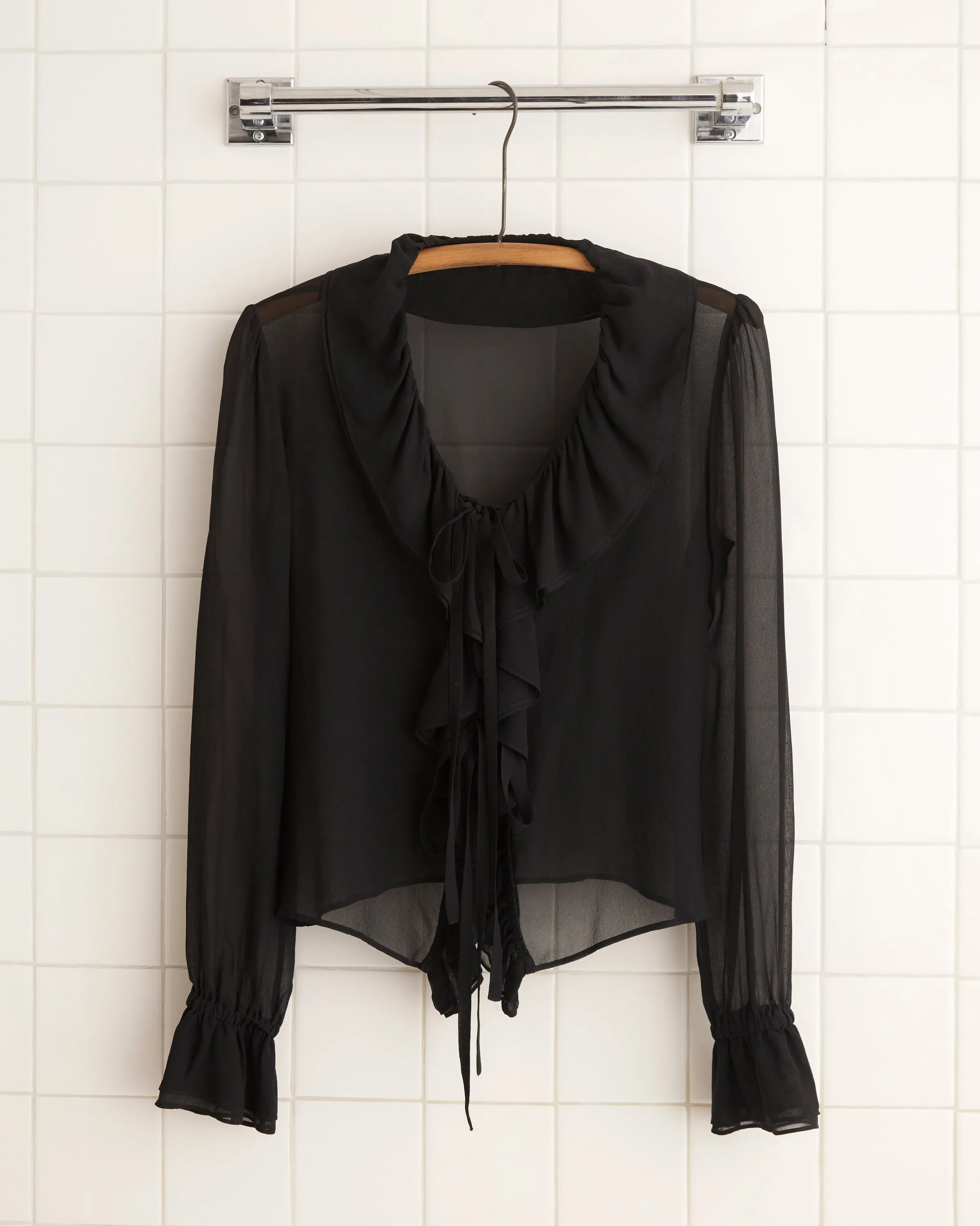 Flounce Blouse - Black