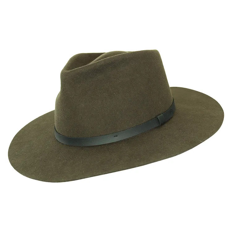 GC Hats Hunter Wide Brim Fedora - Olive