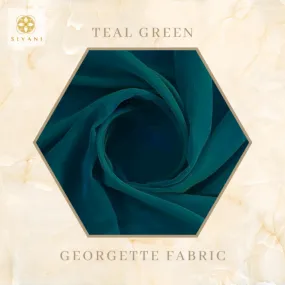 Georgette Fabric Teel Green