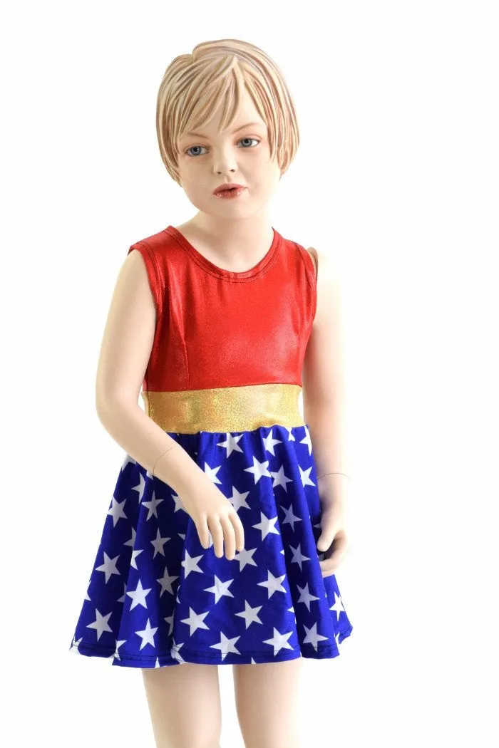 Girls Super Hero Skater Dress