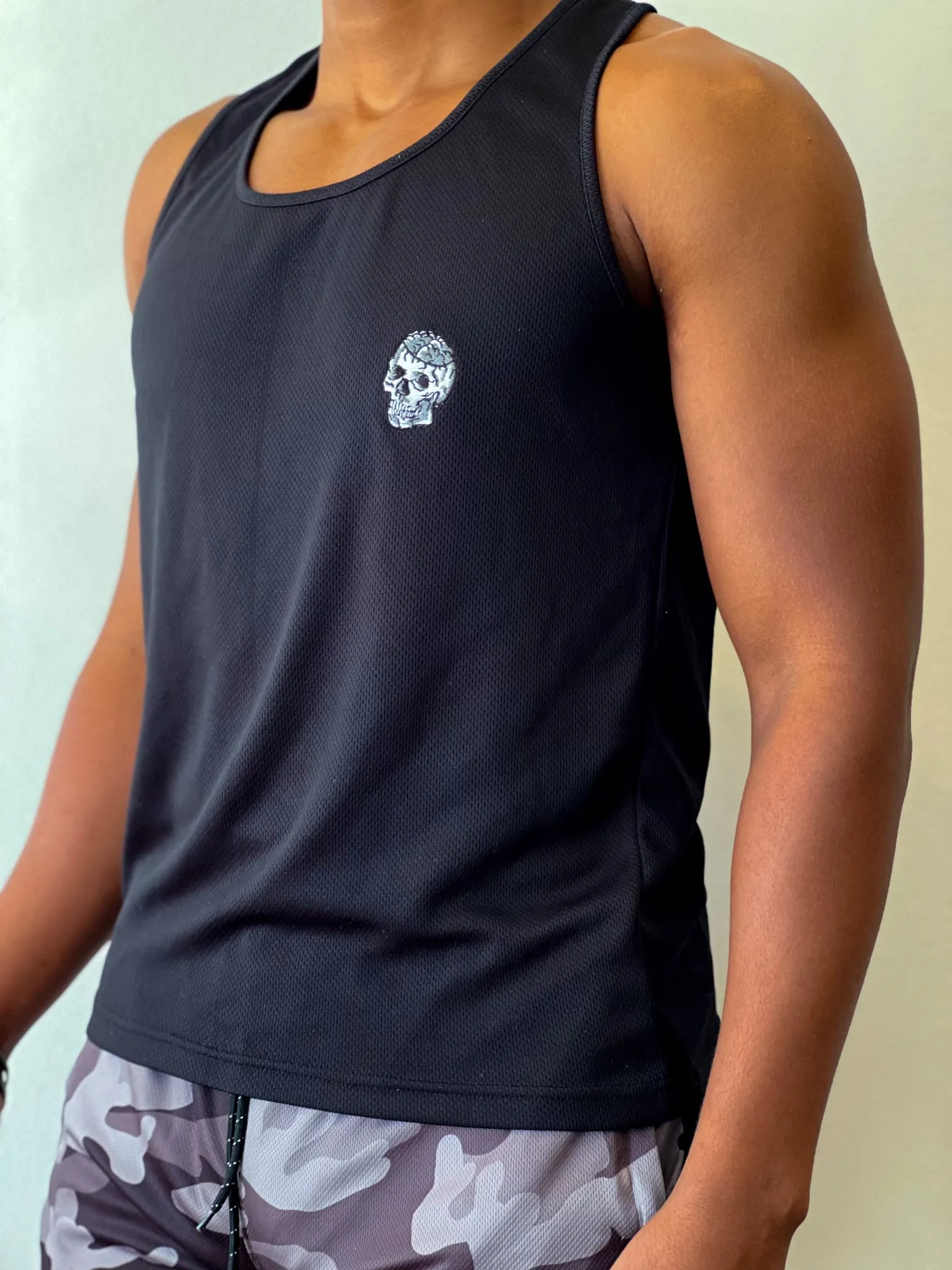 GoldMind$ Black Athletic Tank