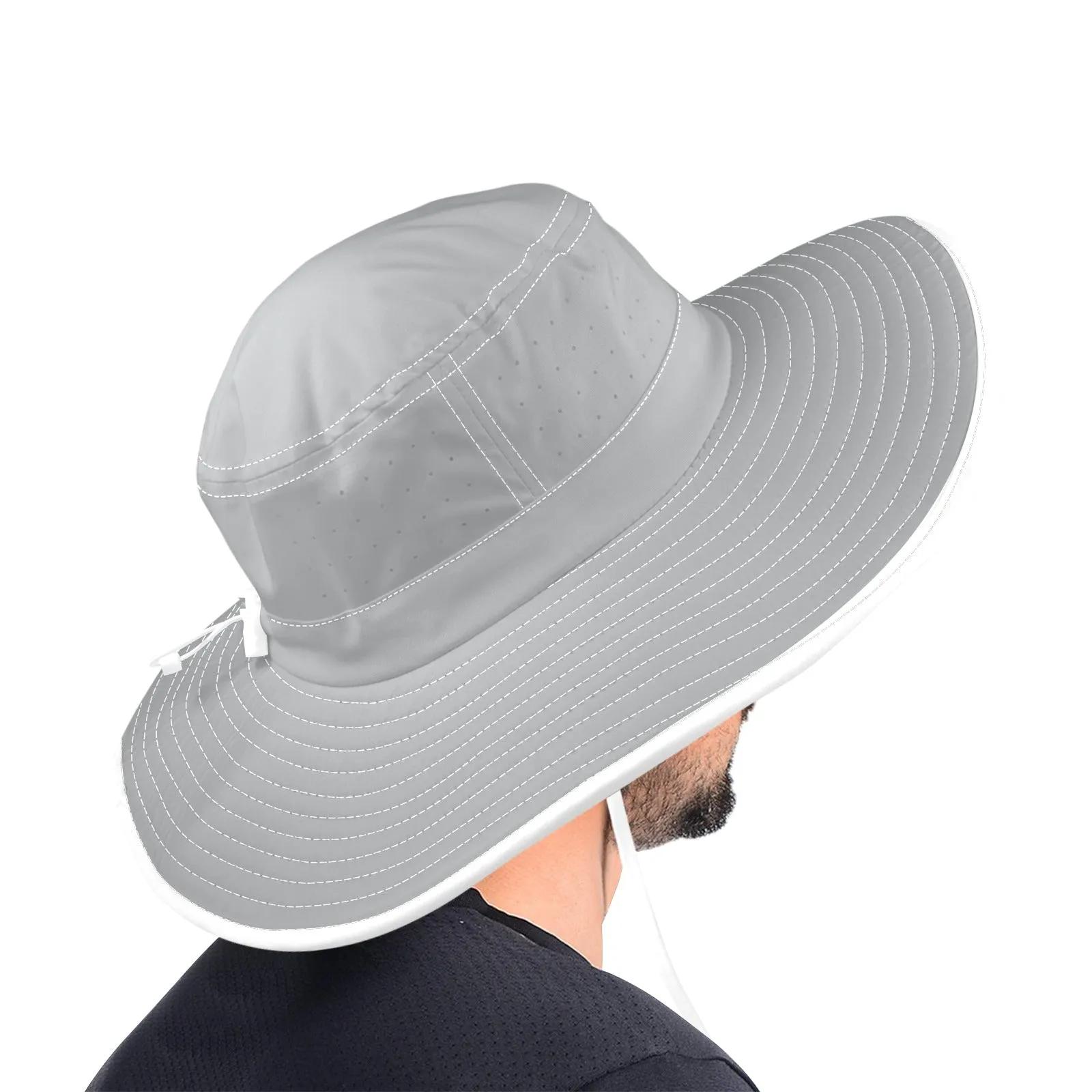 Gray bucket hat Wide Brim Bucket Hat