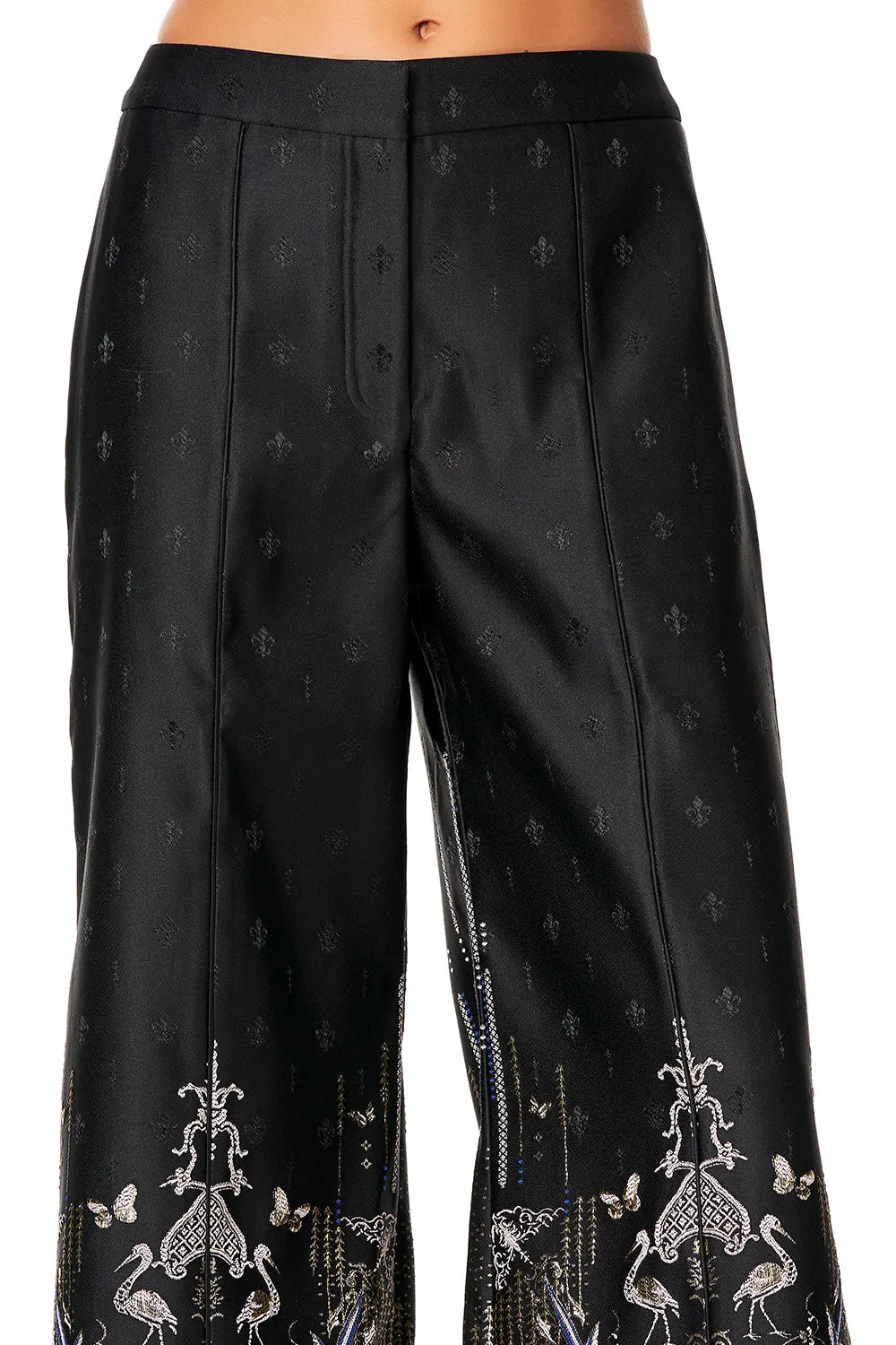 JACQUARD PANT WITH FRONT SEAMS REBELLE REBELLE