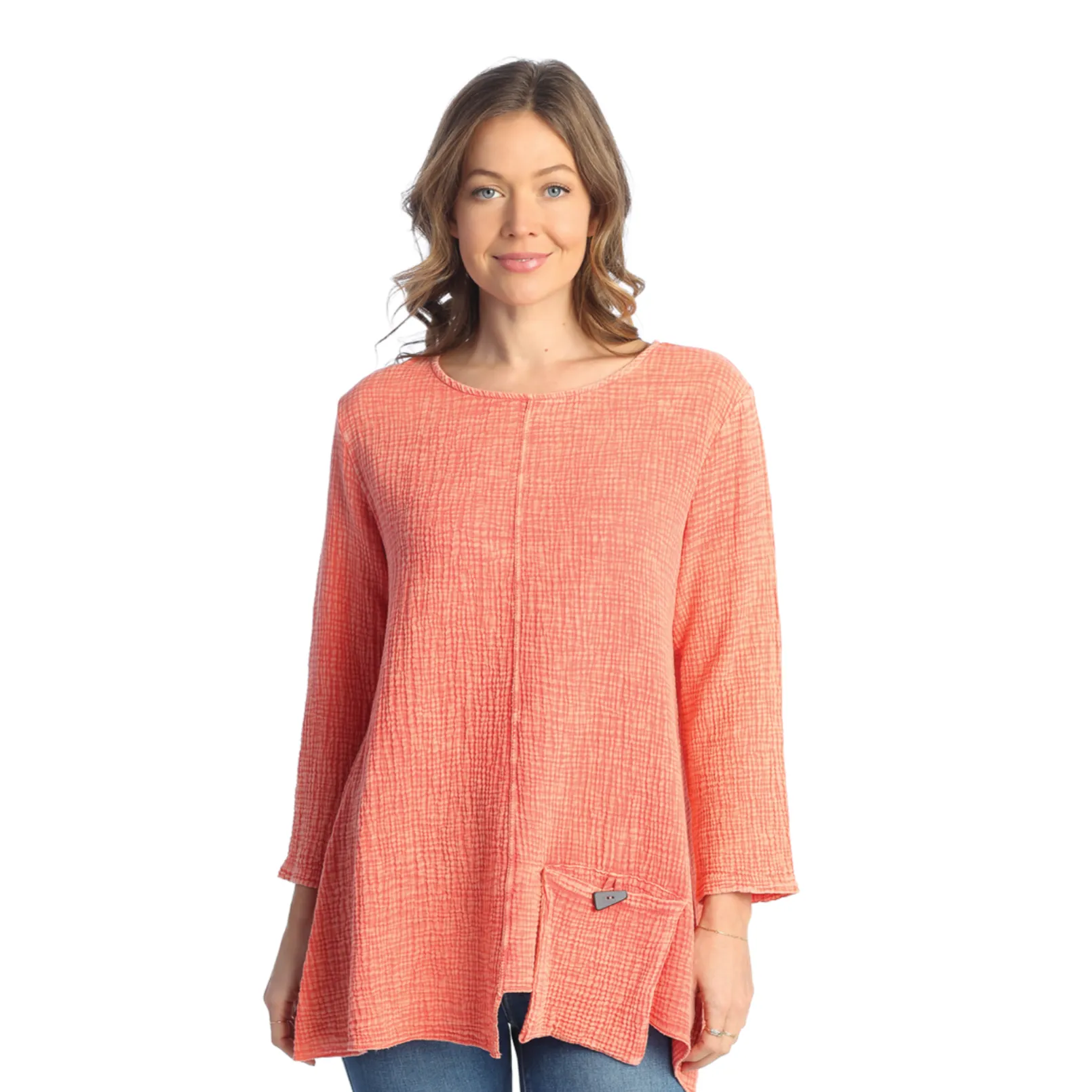 Jess & Jane Mineral Washed Double Gauze Tunic - M108