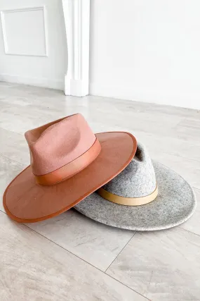 Kimmy Blush Wide Brim Hat