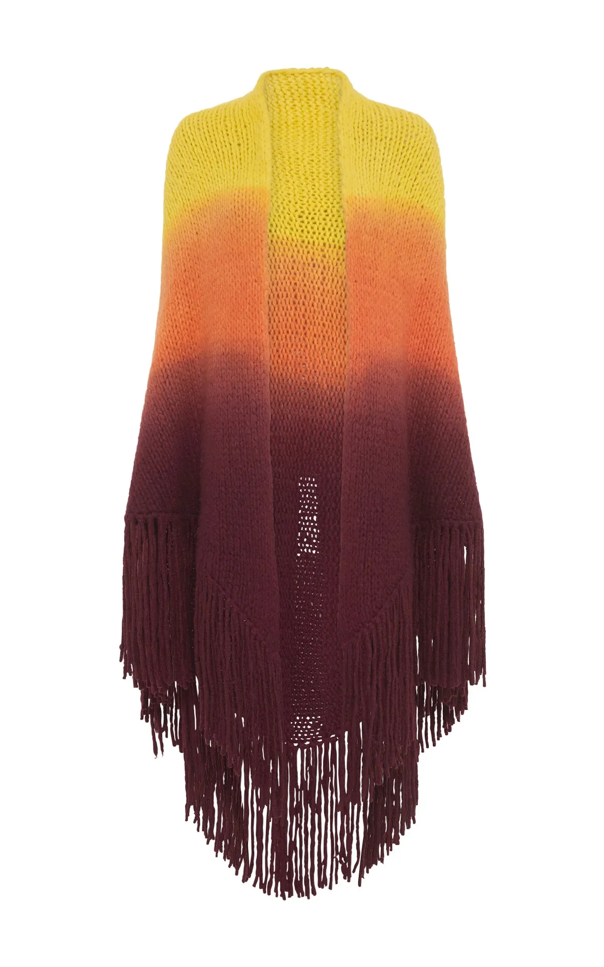 Lauren Knit Wrap in Dip Dye Sunrise Welfat Cashmere