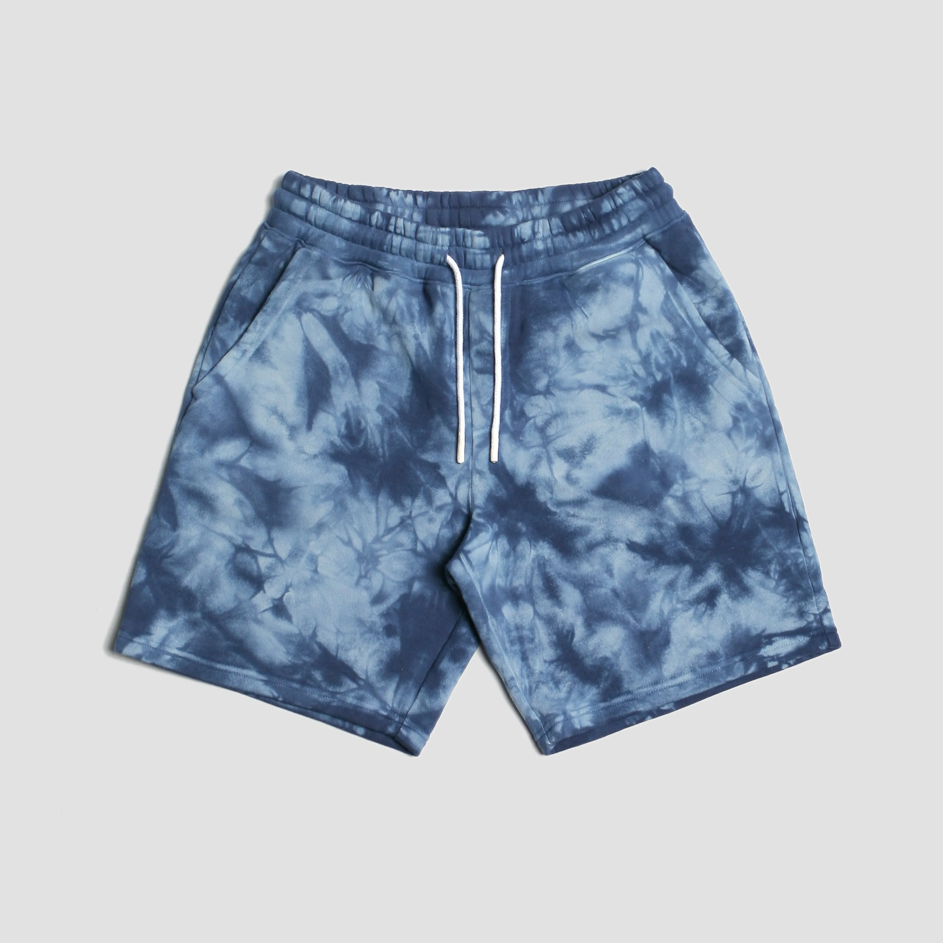 Loftloom Sweat Shorts Indigo Smoke Tie Dye