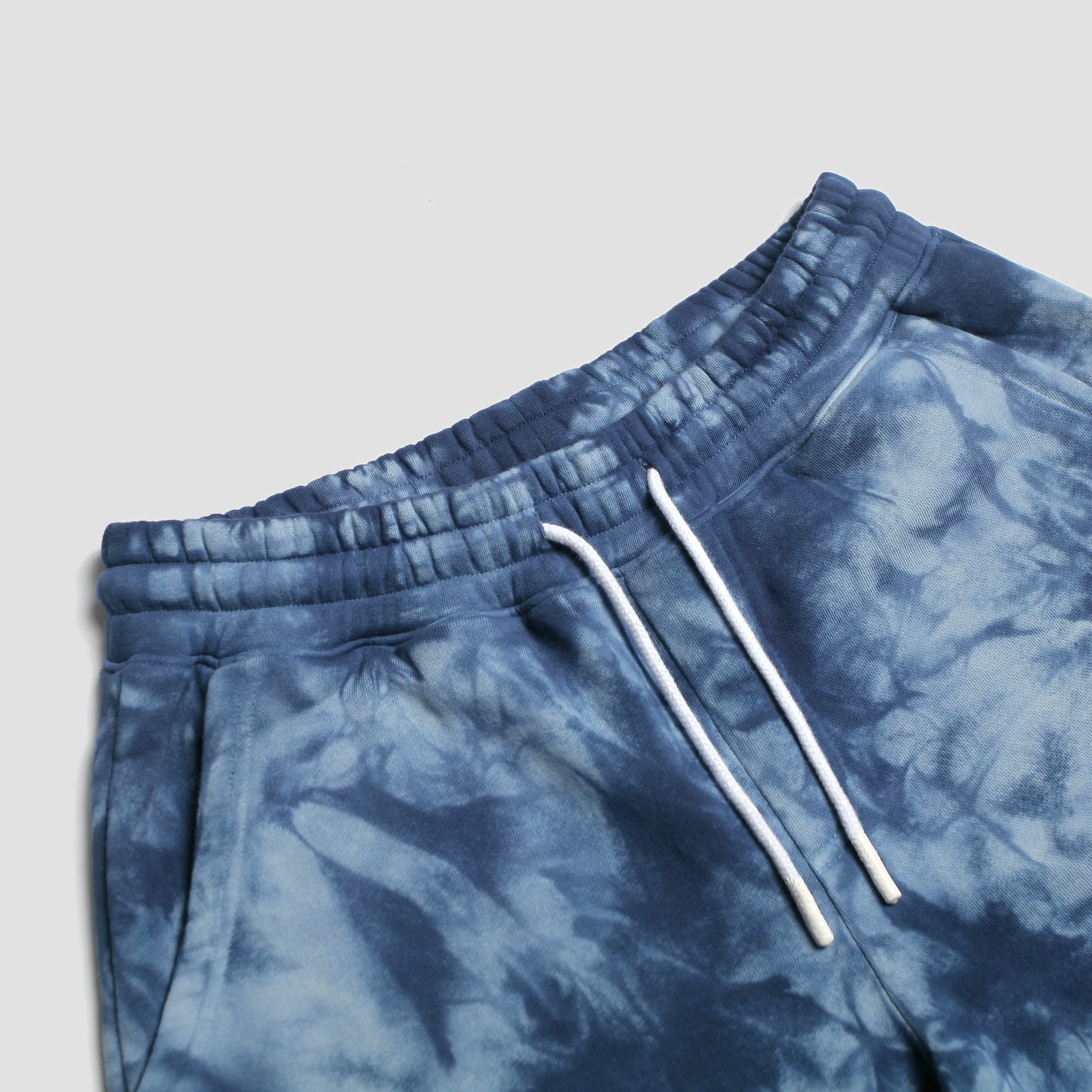 Loftloom Sweat Shorts Indigo Smoke Tie Dye