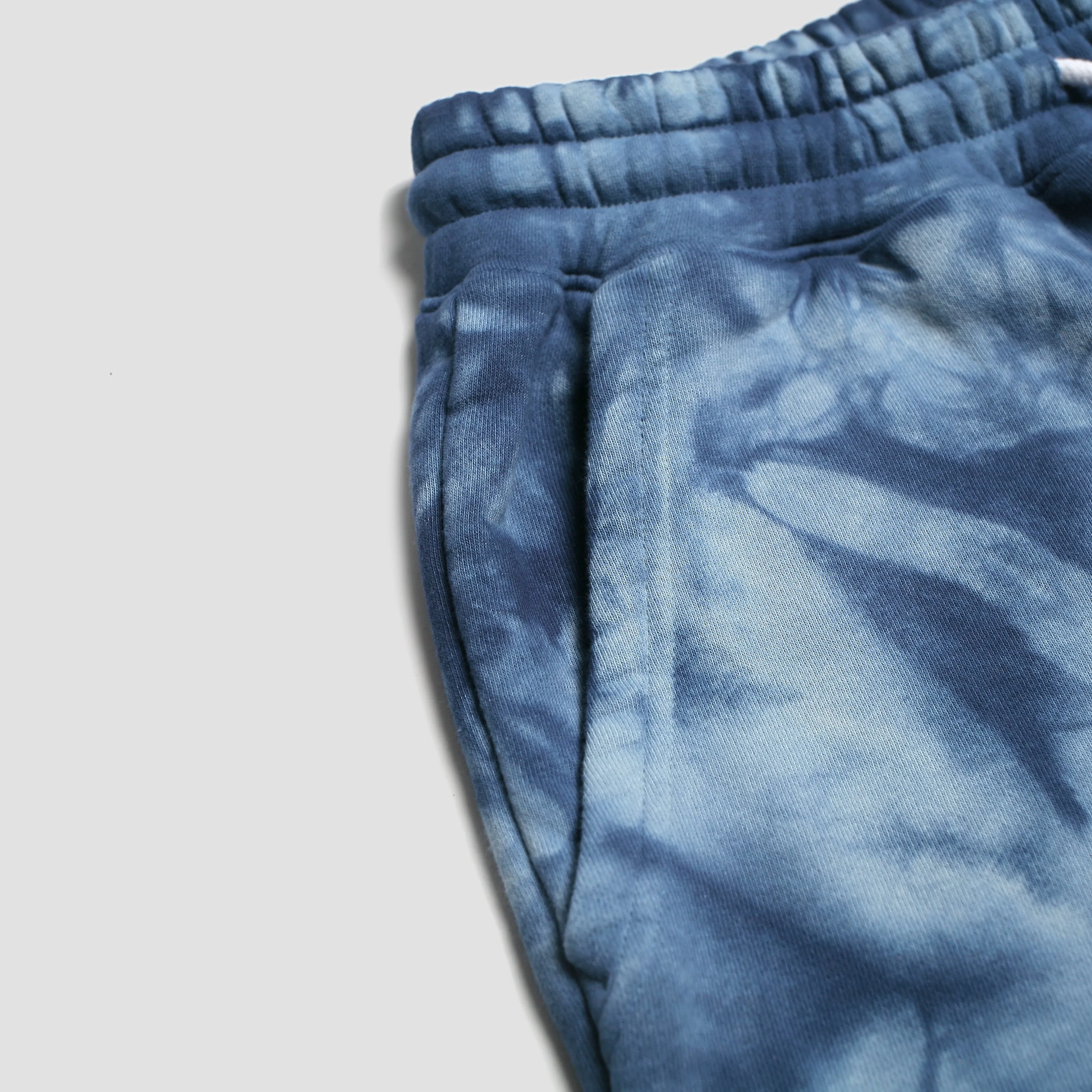 Loftloom Sweat Shorts Indigo Smoke Tie Dye