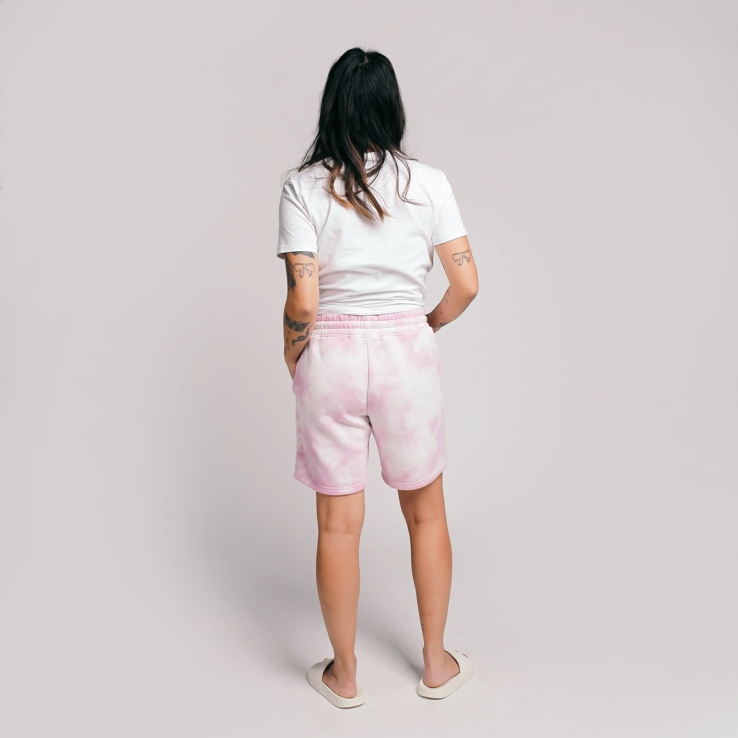 Loftloom Sweat Shorts Lilac Crystal Tie Dye