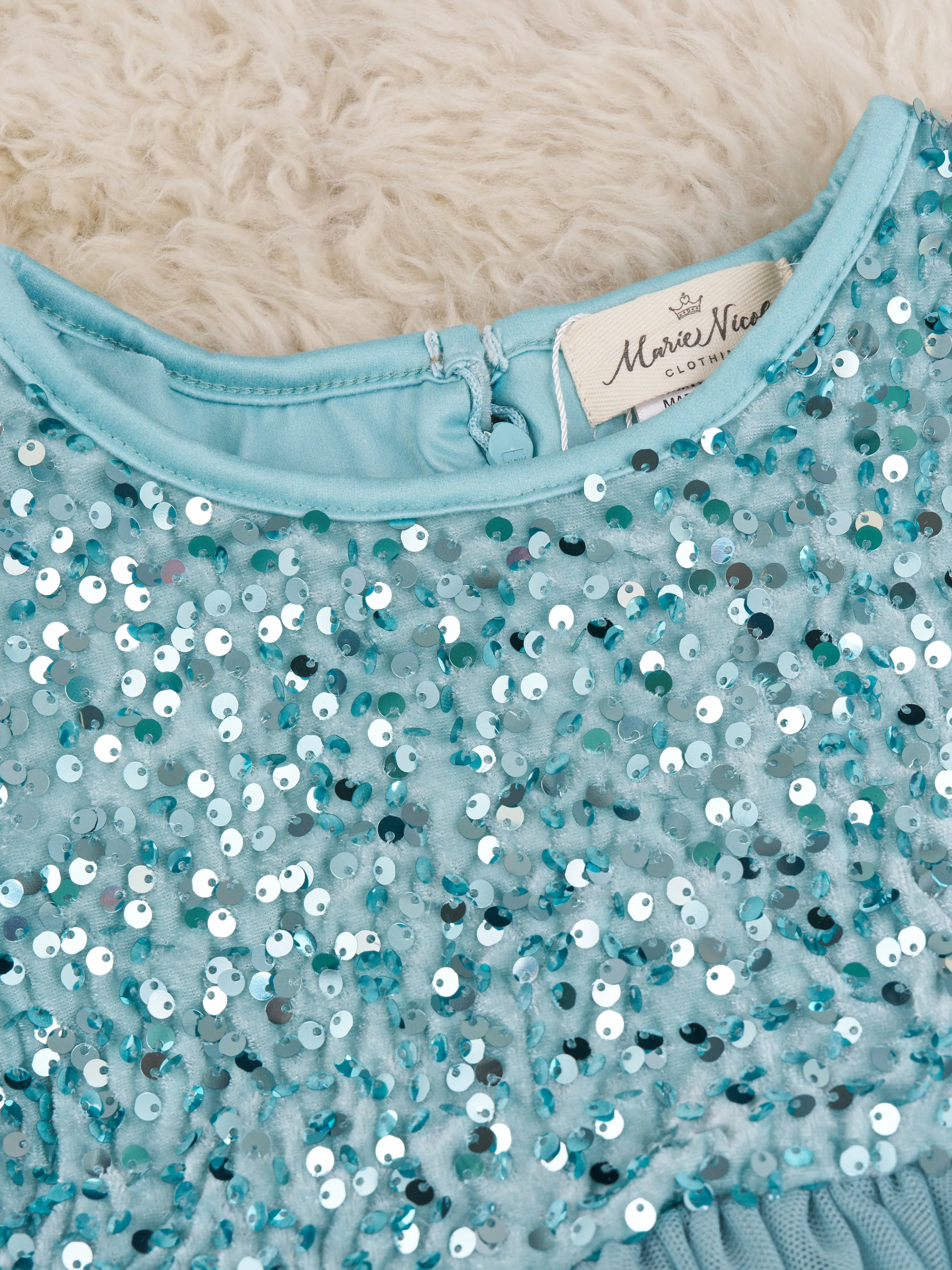 Mint Sparkly Tulle Swing Dress