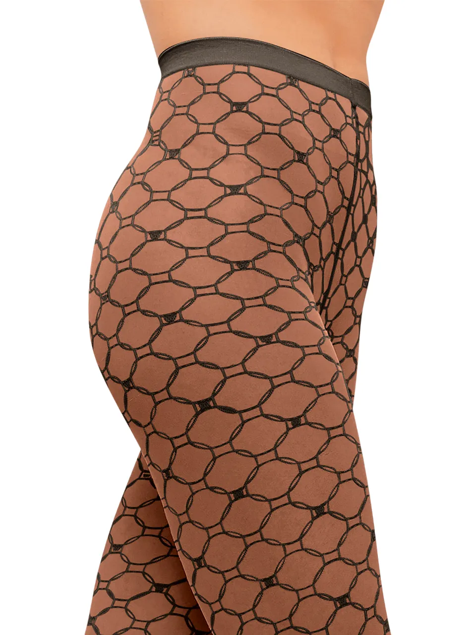 Monogram Tights - Umber