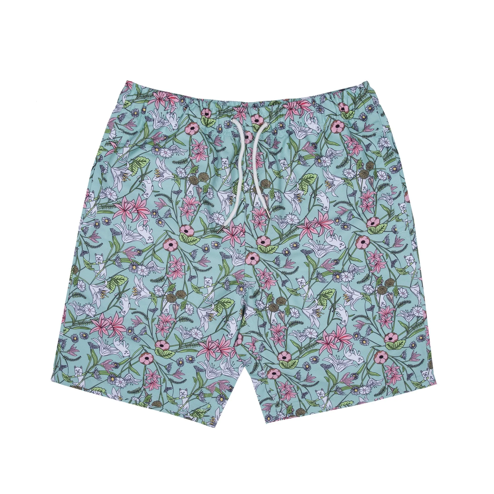 Nermal Floral Board Shorts (Aqua)