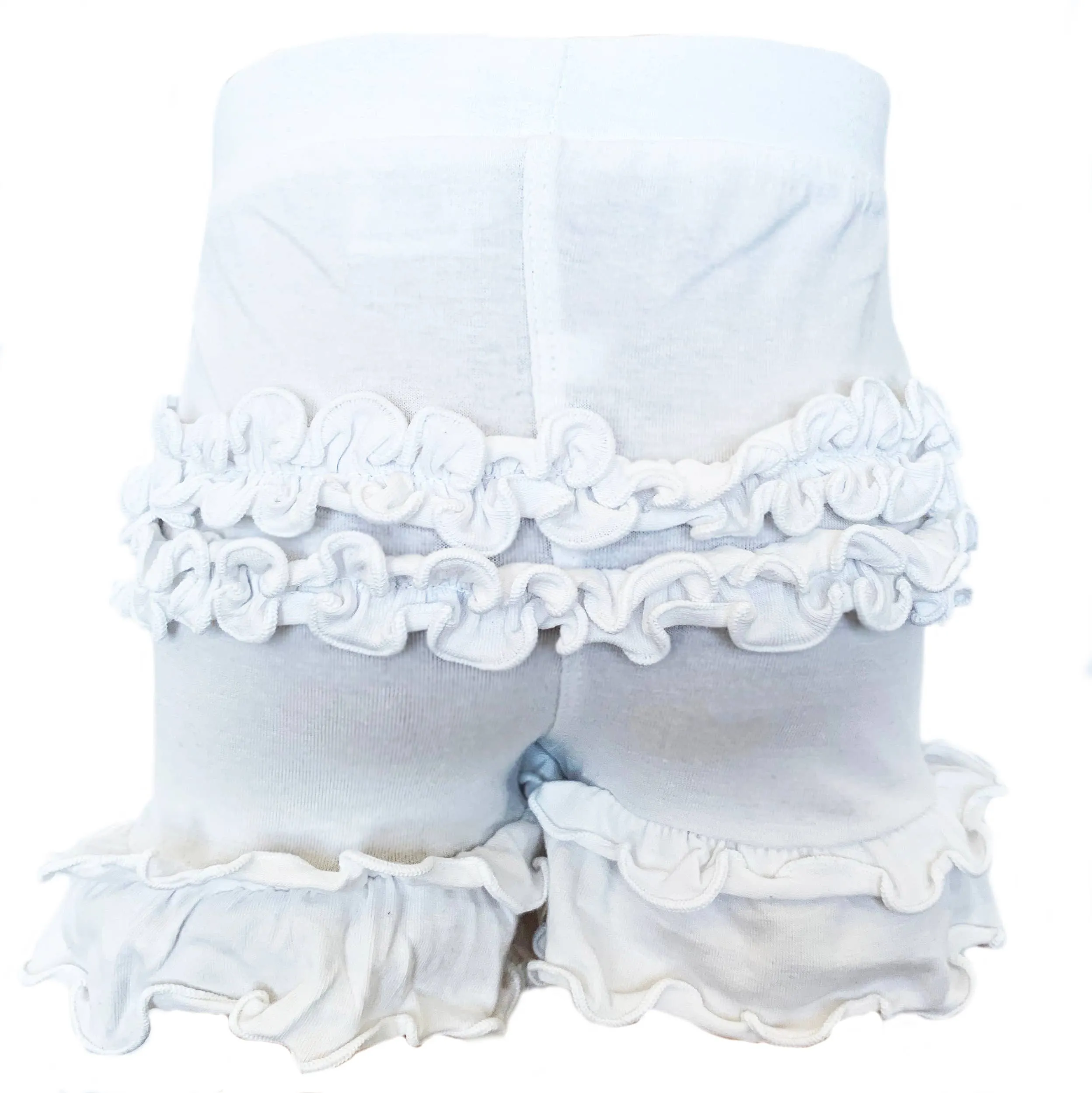 NEW AnnLoren - Toddler & Big Girls White Ruffle Butt Shorts 2-3T