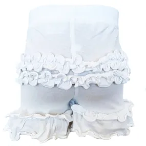 NEW AnnLoren - Toddler & Big Girls White Ruffle Butt Shorts 2-3T