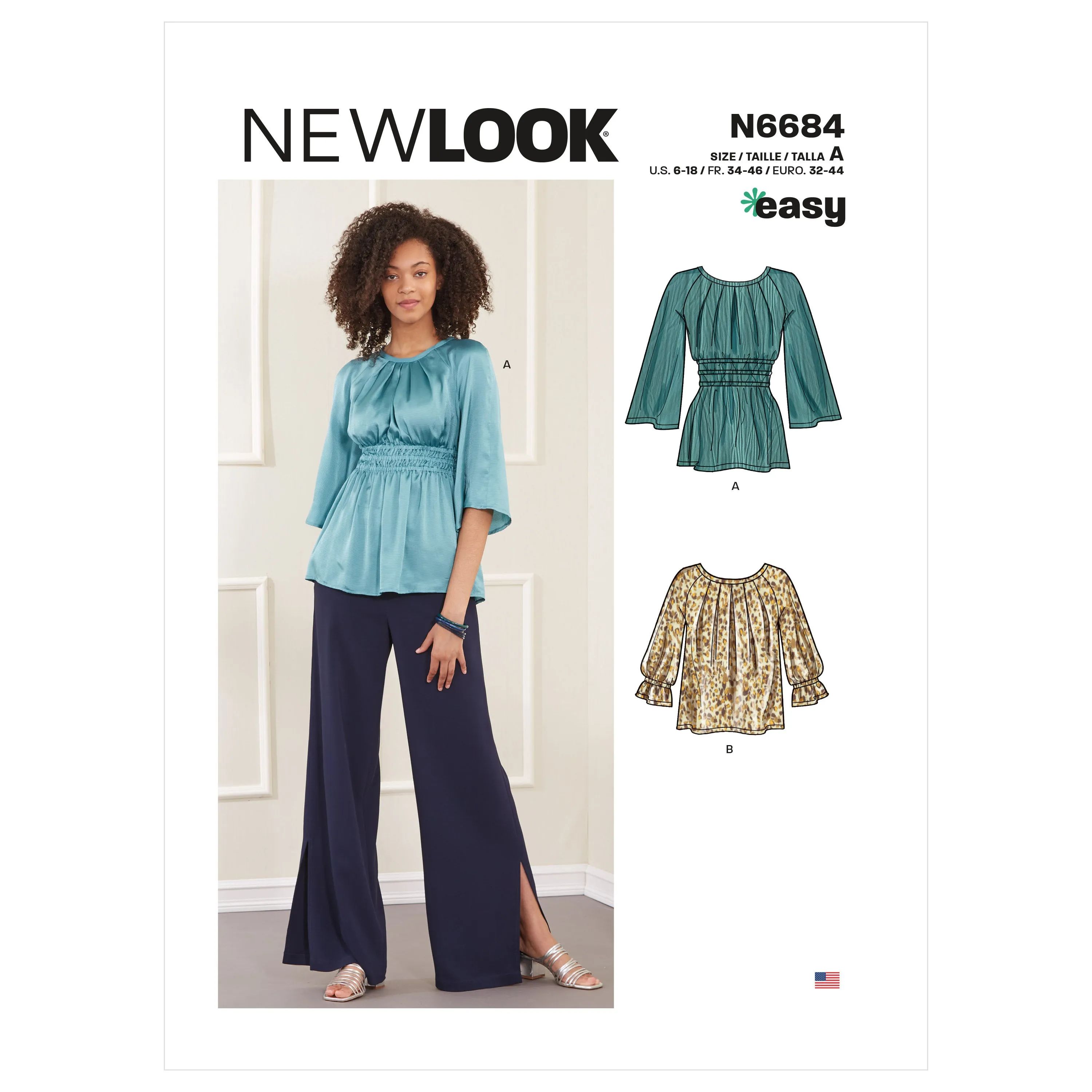 Newlook Pattern N6684 Misses' Tops In Two Lengths