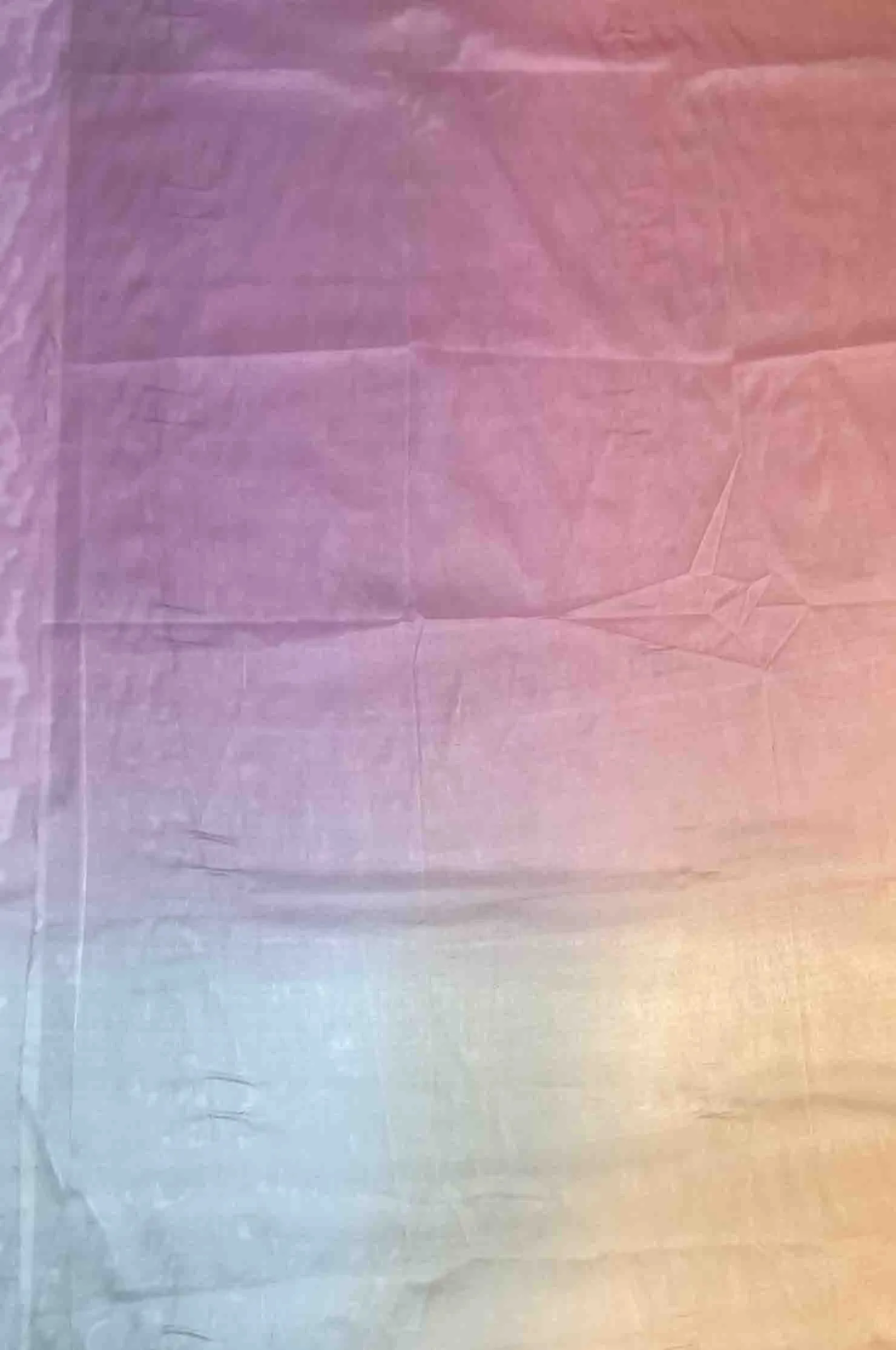 Nugget/Ibis Rose/Nile Blue/Ginger Ombre Silk Chiffon 4D-1039 Fabric