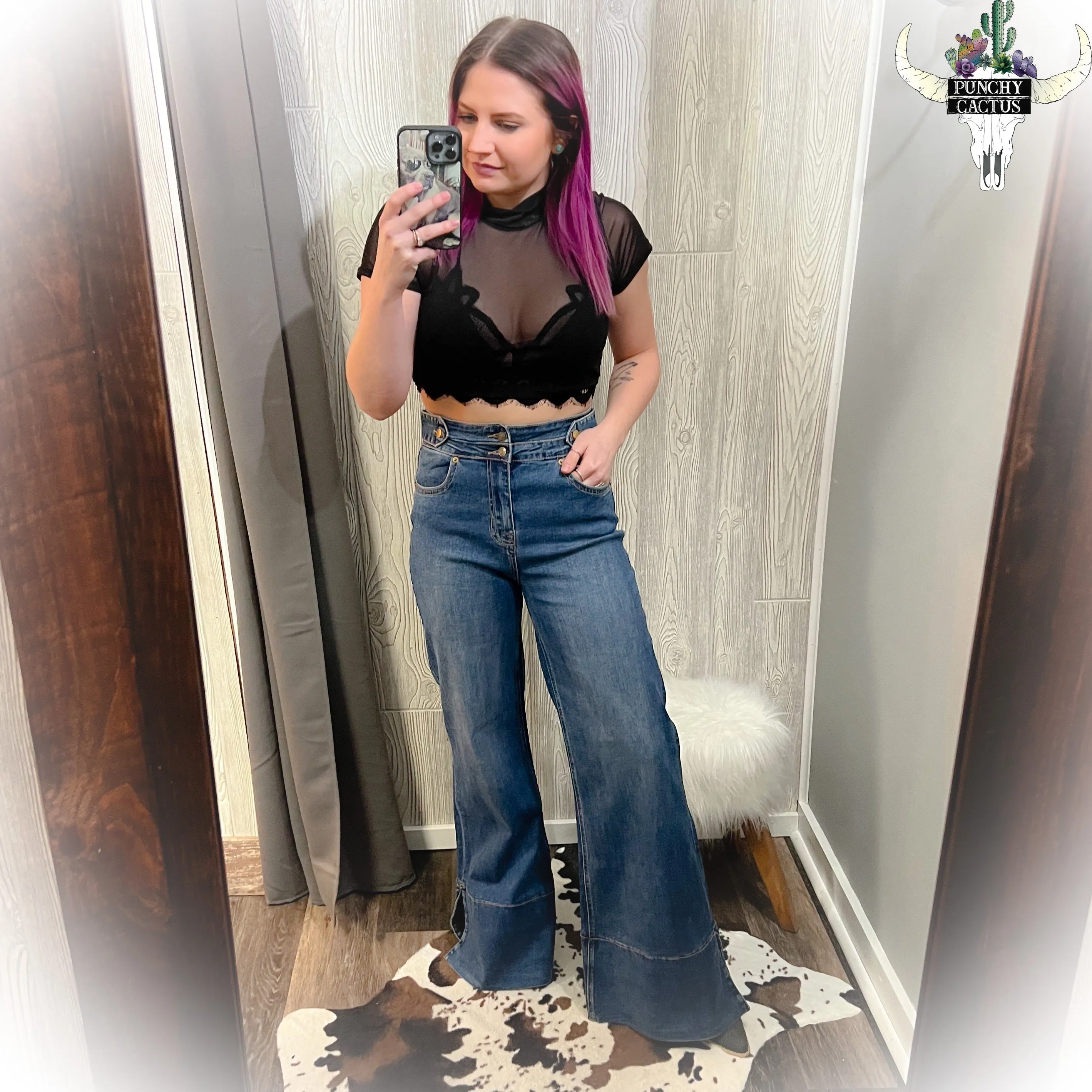 Palazzo Denim Pants