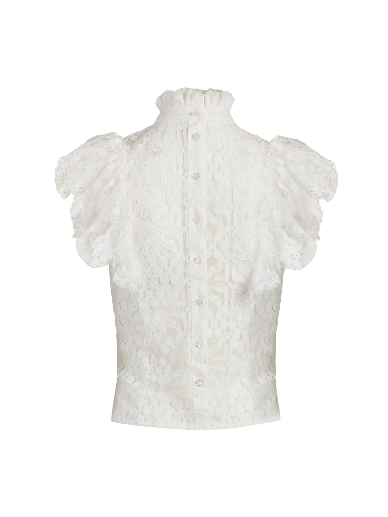 Ruffled Lace Blouse - 7th Avenue