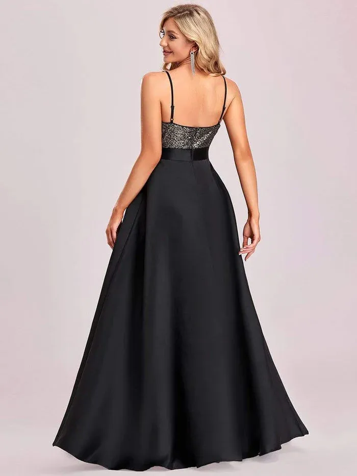 Sexy Backless Sparkly Prom Dresses for Women with Irregular Hem