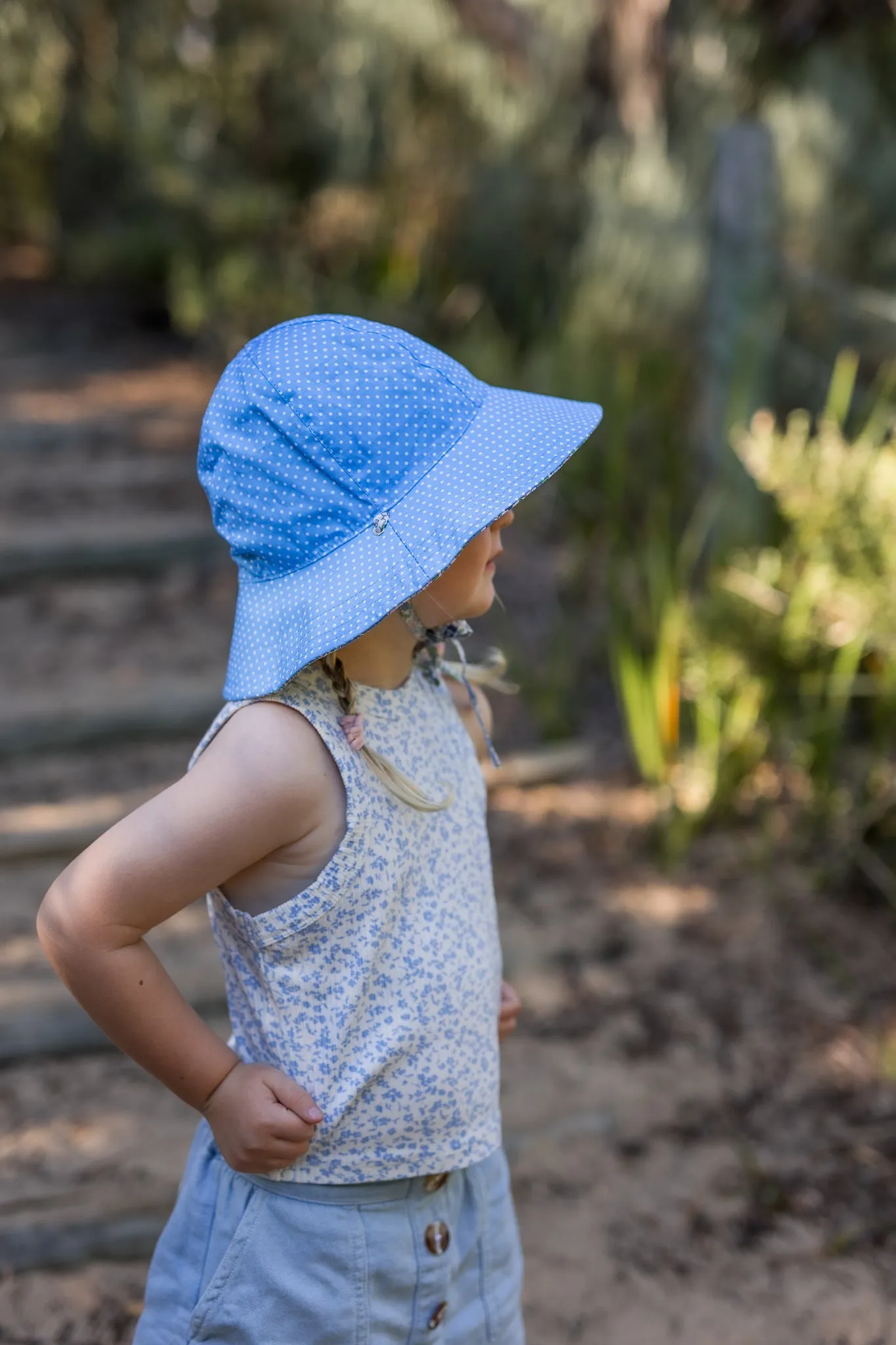 Sophia Wide Brim Reversible Sunhat