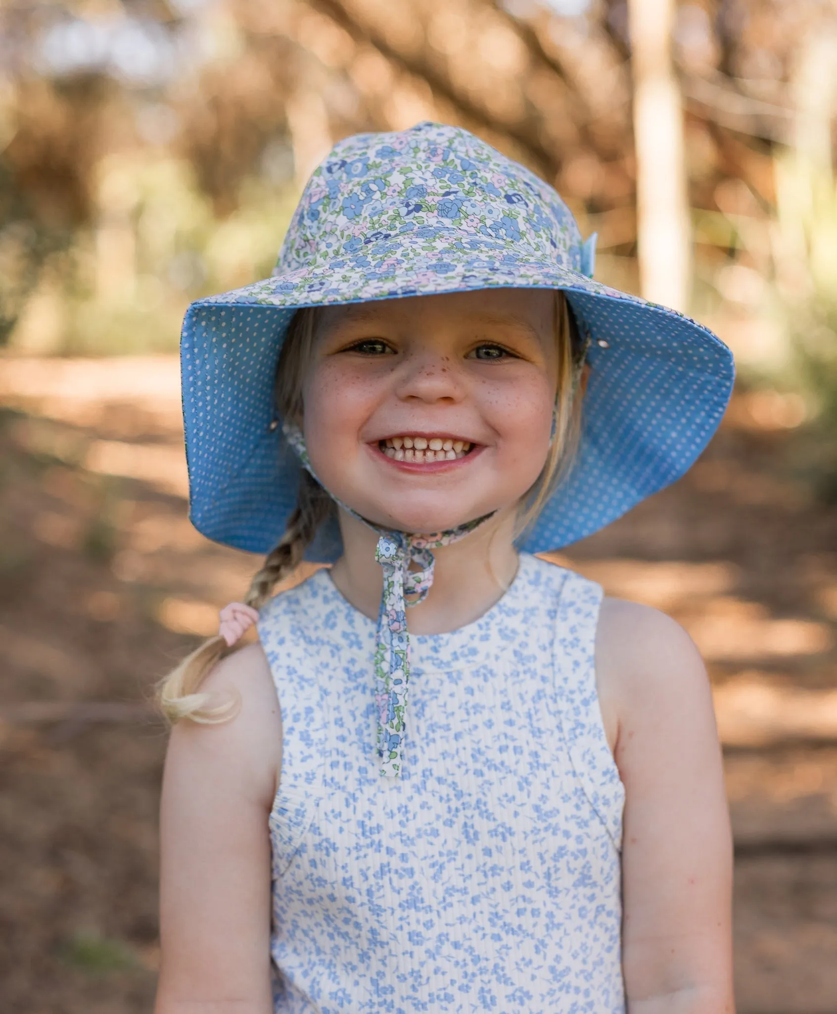 Sophia Wide Brim Reversible Sunhat