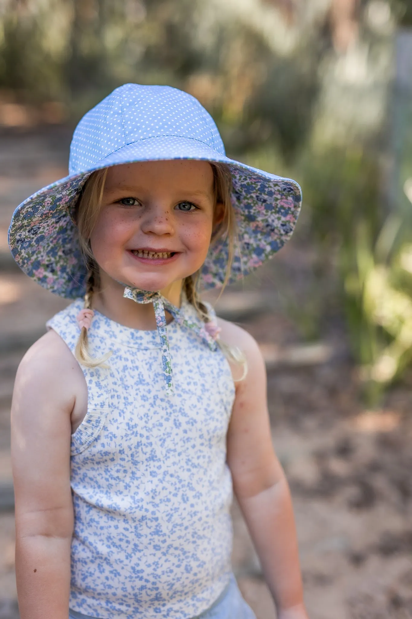 Sophia Wide Brim Reversible Sunhat