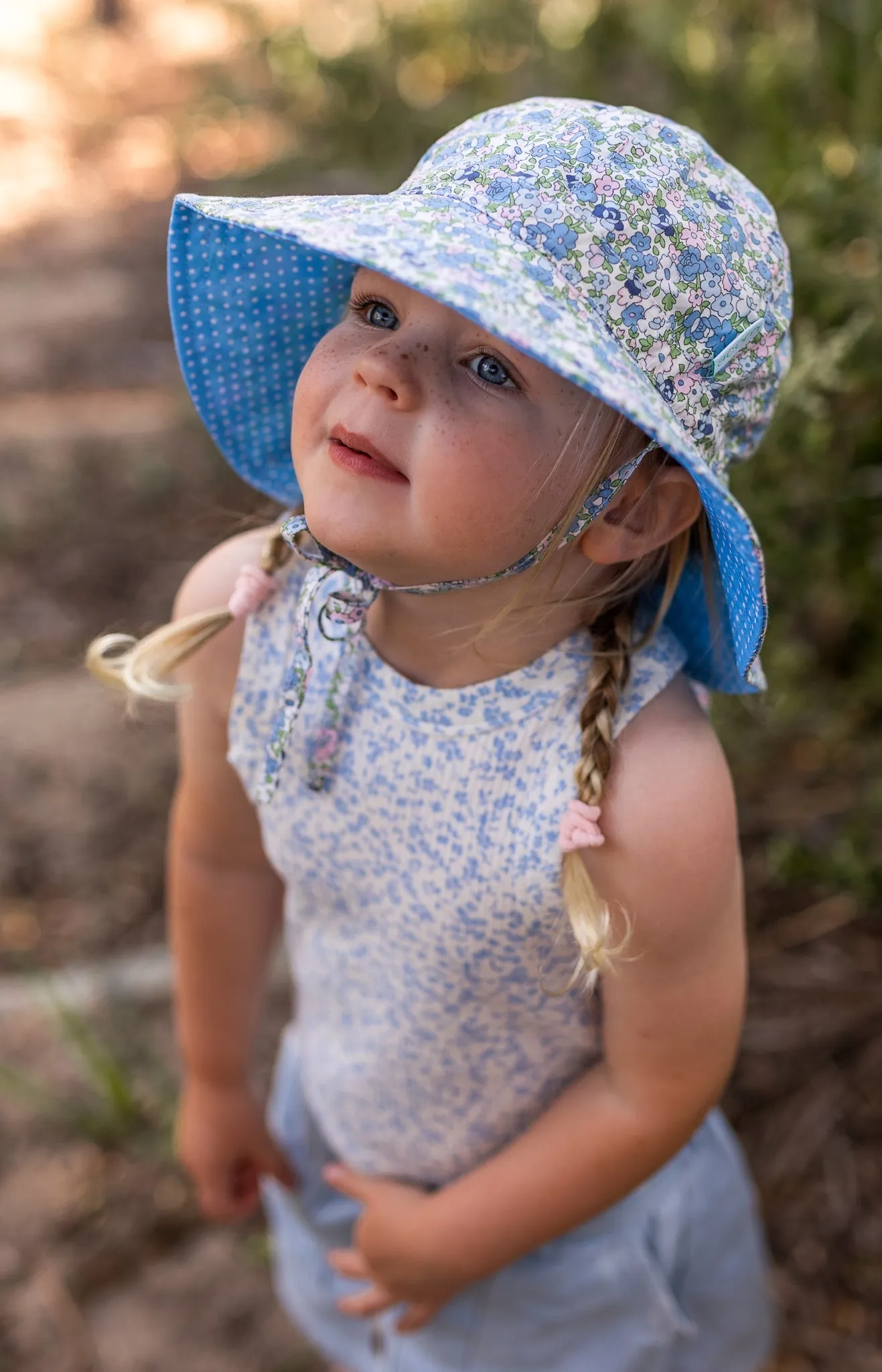 Sophia Wide Brim Reversible Sunhat