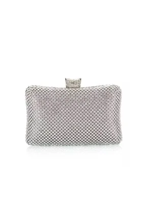 Sparkly Silver Evening Party Handbag