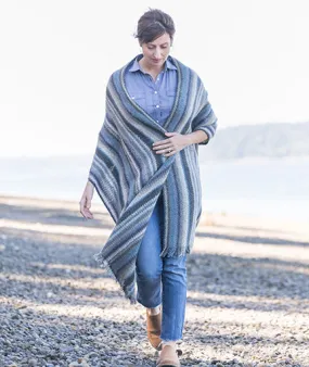 Striped Linen Stitch Wrap & Scarf Pattern