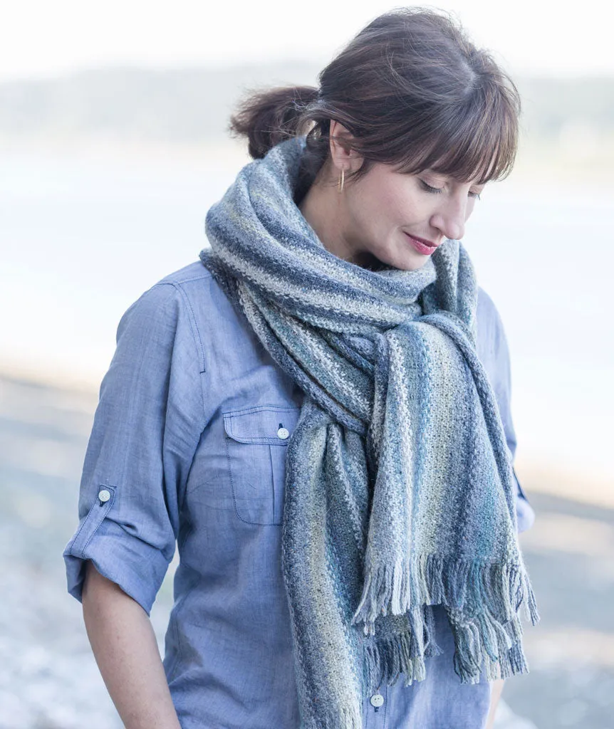 Striped Linen Stitch Wrap & Scarf Pattern