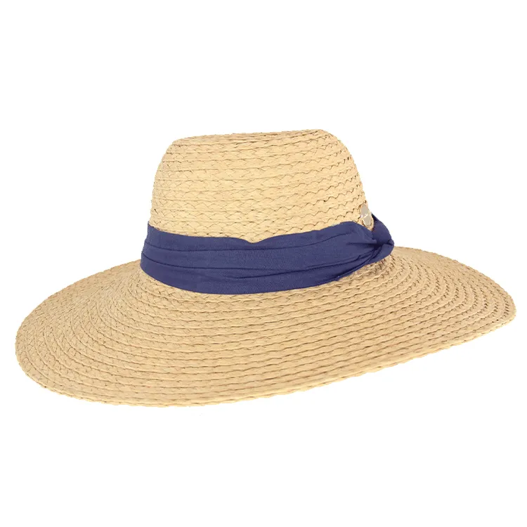 Sundaise Ginger Wide Brim Hat - Navy