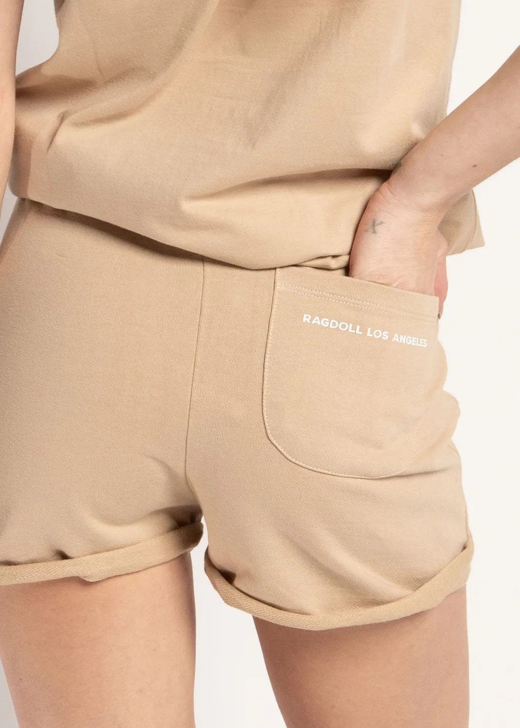 SWEAT SHORTS - UNI BEIGE