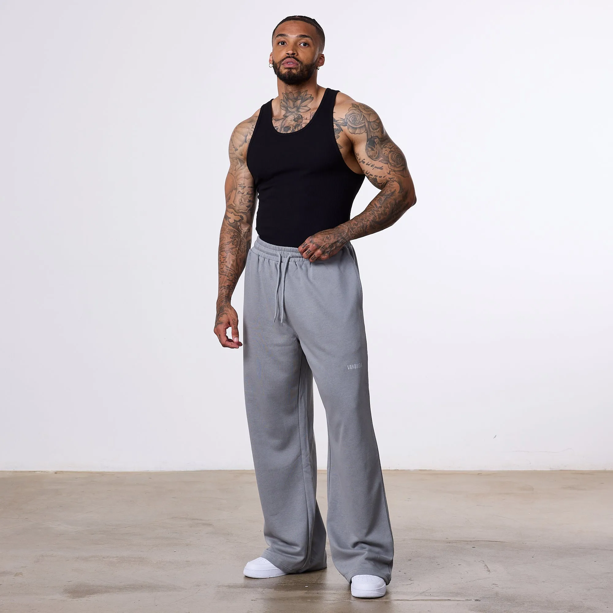 Vanquish Essential Steel Grey Straight Leg Sweatpants