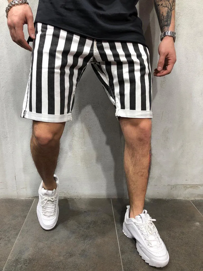 West Louis™ Striped Jogging Sweat Shorts