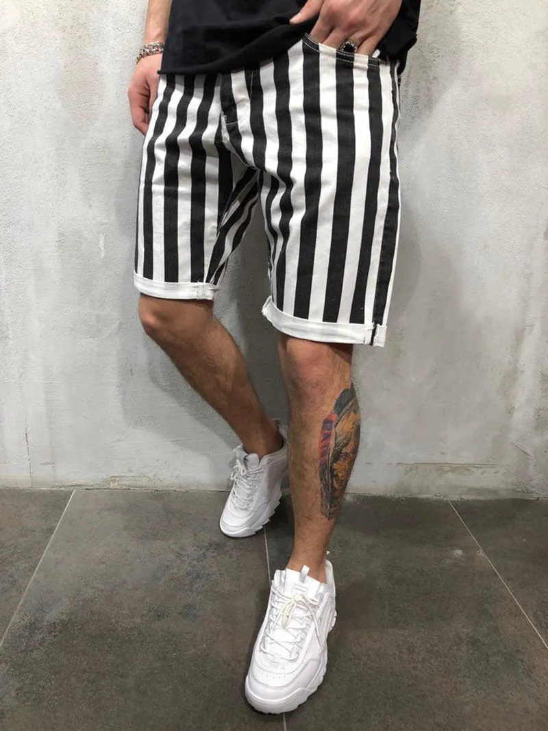 West Louis™ Striped Jogging Sweat Shorts