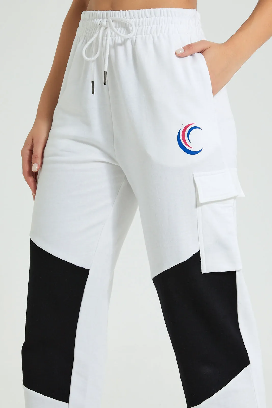 White Cargo Active Jogger